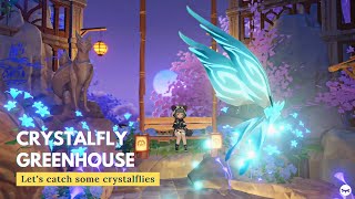 Crystalfly Greenhouse 🦋  Genshin Serenitea Pot Design Silken Courtyard [upl. by Idieh573]