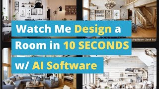 AI Interior Design Software  Watch Me Design Rooms in 10 Seconds Flat [upl. by Mehelhteb]