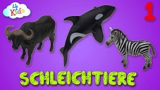 Schleichtiere Wildtiere Bauernhoftiere Tiernamen und Tierstimmen vorgesprochen Deutsch [upl. by Harriman816]