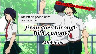 Jirou goes through Iidas phone  IidaSero MHA texts [upl. by Ymaj549]