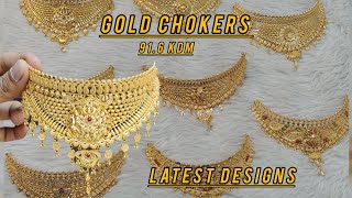 Gold choker latest designs  2024  22karat 916 KDM HALLMARKED [upl. by Vullo967]