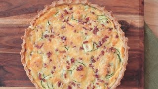 Glutenvrije quiche met spek en courgette [upl. by Mignonne]