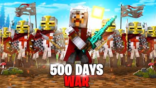 I Survived 500 Days at WAR in Medieval Minecraft [upl. by Hannover]