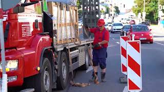 Einsatz Mobilbaukran in München Liebherr MK 110 [upl. by Barnett]