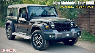 New Mahindra Thar ROXX 2024 🔥 2nd Top 4x4 Model  Diesel Automatic AX5L  Rs 2099L  Review [upl. by Ahtela367]