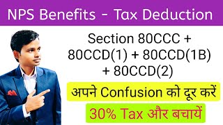 NPS Deduction under Income Tax Act  NPS Tax Benefit us 80ccd1 80ccd2 and 80ccd1b in Hindi [upl. by Drawyeh100]