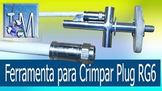 Ferramenta para Crimpar Plug RG6 [upl. by Ayokal]