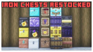 BEST STORAGE mod for MINECRAFT 1201 Iron Chests Restocked 1201 [upl. by Nelson]