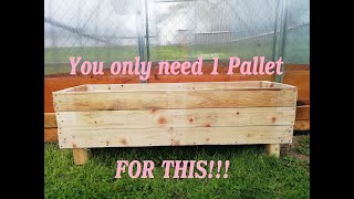 Diy planter box from just 1 pallet [upl. by Airenahs]