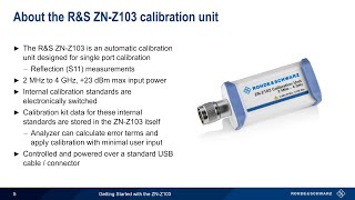 Getting Started with the ZNZ103 Calibration Unit [upl. by Crespi853]