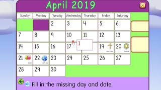 Starfall Calendar April 2019  Calendar for Kids [upl. by Rew]