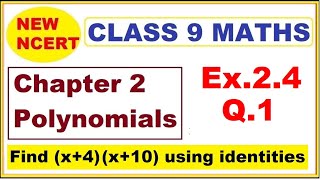 Class 9 Maths  Ex24 Q1  Chapter 2  Polynomials  New NCERT  Ranveer Maths 9 [upl. by Denoting834]