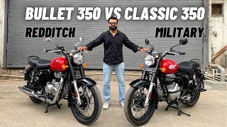 New Bullet 350 vs Classic 350  Base Variants  Detailed Comparison [upl. by Nevah]