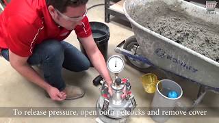 ASTM C231  Air Content of Concrete by the Pressure Method [upl. by Aileduab]