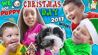 CHRISTMAS DAY TEARS of JOY 🎁 NEW PUPPY FUNnel Fam Holiday Vlog [upl. by Hilleary]