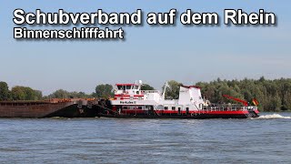 Schubverband auf dem Rhein  Sommer 2023  Binnenschifffahrt  Shipspotting [upl. by Getter]