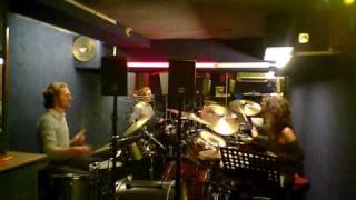 Tower of Inspiration Dave Weckl by Emilie Cleuver amp Richard Moelker  Drum Cover transition part [upl. by Enyedy]