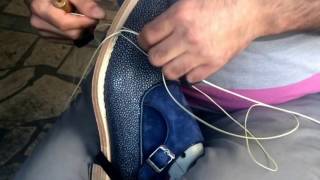 Making of 1300 TucciPolo Stingray fish leather shoe by Hand [upl. by Ornas]