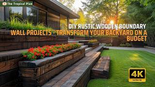 DIY Rustic Wooden Boundary Wall Projects  Transform Your Backyard on a Budget [upl. by Eatnhoj]