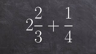 Learn how to add a mixed number to a fraction with unlike denominators [upl. by Allain]