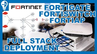 Fortinet Full Stack Configuring FortiGate FortiSwitch FortiAP  SDWAN VLAN SSID wFortiLink [upl. by Leahcimluap131]