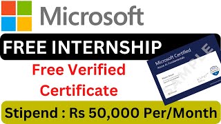 Microsoft Free Internship  Microsoft Internship Certificate  Free Certificate [upl. by Nan]