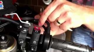 Honda CBR1000rr throttle free play adjustment [upl. by Riddle643]