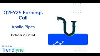 Apollo Pipes Earnings Call for Q2FY25 [upl. by Kyred]