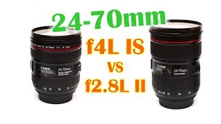 Обзор Canon EF 2470mm f4L IS USM в сравнении с Canon 2470mm f28L II на русском [upl. by Sal]