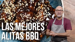 Alitas de pollo fritas a la bbq  NUEVA RECETA SIN HORNO [upl. by Keryt930]