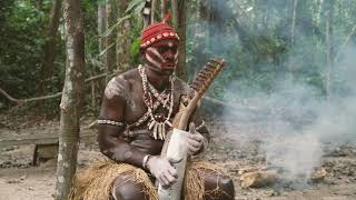 Bossengue Plays Harp and Sings the Sacred Music of Bwiti Moughenda Village Gabon [upl. by Alyahc177]