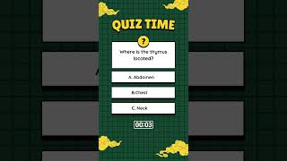 Where is the thymus located quiz quiztime fun fypシ゚ [upl. by Geminian]