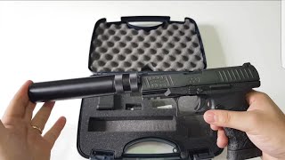 Walther PPQ Navy Kit Schreckschuss Unboxing Gas Pistole SSW [upl. by Alehc268]