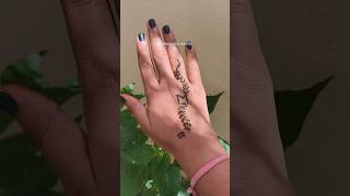 M Letter mehendi tattoo Letters mehendi Letter henna  shorts hennatattoo mehendi [upl. by Trebreh1]