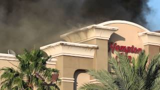 Hampton Inn fire in Seabrook [upl. by Ayahs]