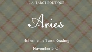 Aries November 2024 Tarot Reading [upl. by Monahon]