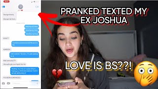 LOVE IS BS LYRIC TEXT PRANK ON MY EX JOSHUA AND FAMILY [upl. by Etnoid604]