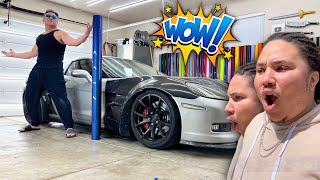 Mike Myke REACTS to his 800HP C6 New LOOK [upl. by Abroms]