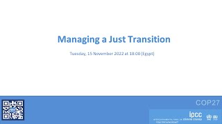 Managing Just Transition [upl. by Eberhard]