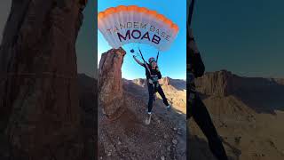 HAHA Well played Passenger surprises Tandem BASE Moab guide with joke youtubeshorts funny moab [upl. by Iramat]