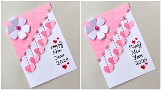 DIY Happy New Year Greeting CardHow to make New Year Greeting CardHappy New Year Card 2024 [upl. by Baun]