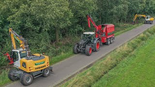 Ufkes Greentec Roadtrain Forestcutter 300  Wood chipper combination 942 VC20  Forestmulcher 1500 [upl. by Vivle398]