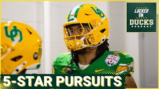 Oregon is chasing multiple 5star recruits in 2025 including Dakorien Moore  Oregon Ducks Podcast [upl. by Gilba]