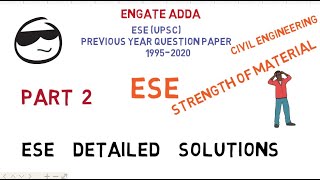 ESE Previous year Questions 19952020 Part 2 Strength of Material Chapter 1 [upl. by Oninotna]