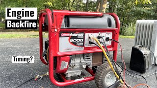 Generator Backfiring and Wont Start  Fixed [upl. by Amliv392]