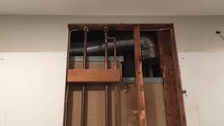 Rerouting Copper Water Pipes in Wall  Part 6 of Remodeling My Kitchen [upl. by Morten]