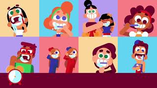 Fun Tooth Brushing Song for Kids – Learn to Brush for a Sparkling Smile [upl. by Kcirdek]