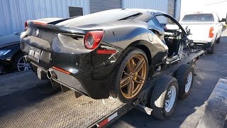 Rebuilding FERRARI 488 NON REPAIRABLE  CRAZY DAMAGE PART 1 VIDEO 49 [upl. by Anatnahs]