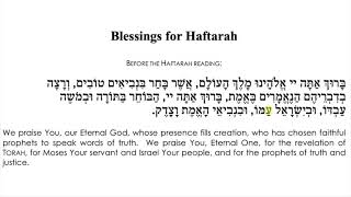 Haftarah Blessings [upl. by Mihalco]