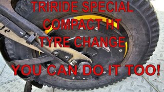 Changing a tyre on a TriRide Special Compact HT [upl. by Retsevlys]